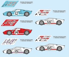 Décal Ford GT40 Le Mans 1966 1:32 1:24 1:43 1:18 64 87 décalcomanies fente