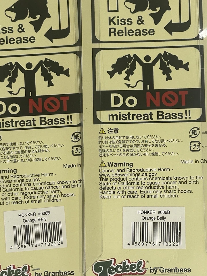 LOTE DE 2 SEÑUELOS COLOR VIENTRE NARANJA Teckel Honker Topwater Frog ENVÍO GRATUITO Foto 3 de 3