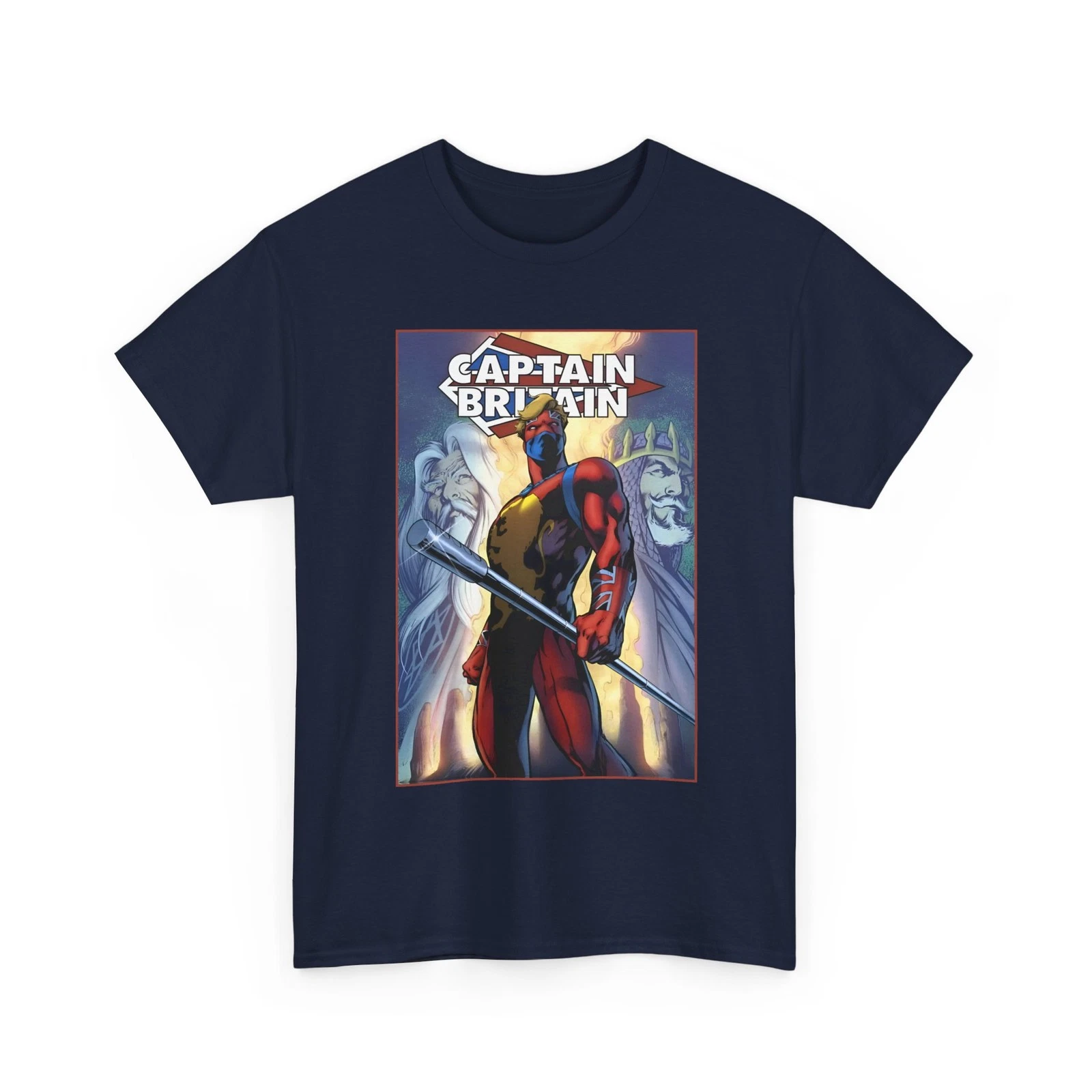 Captain Britain T-Shirt - Alan Davis Art - Excalibur Leader - Marvel Comics