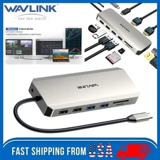 Wavlink Triple Display USB C Docking Station Type-C Hub 100W PD HDMI VGA USB 3.0