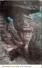 Hornets Nest Rock Formation Wisconsin Dells Wisconsin DB Cancel WOB Postcard