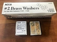 ACCO 71511 No.2 Brass Washers, 1/2" Diameter, Pack of 100 #BUY MORE & SAVE $$$!#