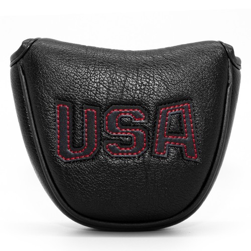 Red Stitch USA Center Shaft Golf Mallet Putter Headcover 2Ball Magnet Golf Cover - Bild 7 von 7