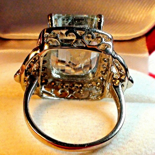 BIG! 10.80 ct BEST QUALITY NATURAL AQUAMARINE RING 925 S.SILVER.SIZE 6.5. - Picture 12 of 12