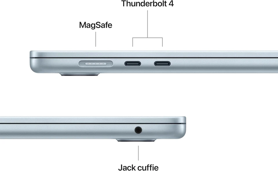 Notebook Apple MacBook Air 2025 15" M4 10 CPU/10 GPU 16+256GB SKY BLUE MC7A4 - Immagine 2 di 4