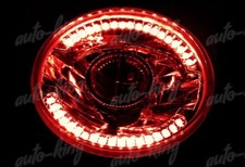 H6014 H6017 H6024 Round 7 Crystal Chrome Red Led Ring Projector Headlights H6014 H6017 H6024 Round 7 Crystal Chrome Red Led Ring Projector Headlights