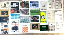26 Camera Instruction Manuals Mostly Vintage Guide Pentax Canon Olympus Kodak