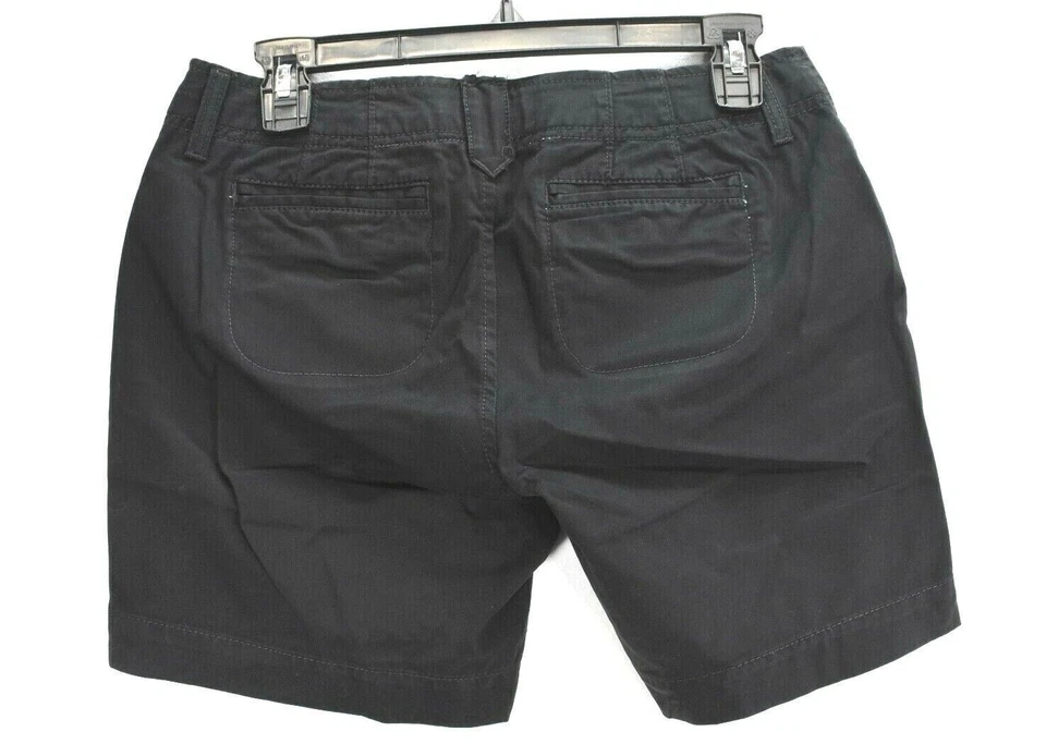 Old Navy Womens Black Flat Front Slash Pocket Stretch Perfect 7" Shorts 2 Petite - Image 2 of 4