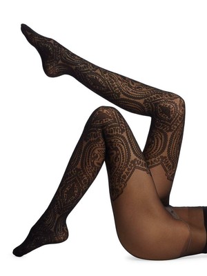 WOLFORD Henna tights tattoo print 
