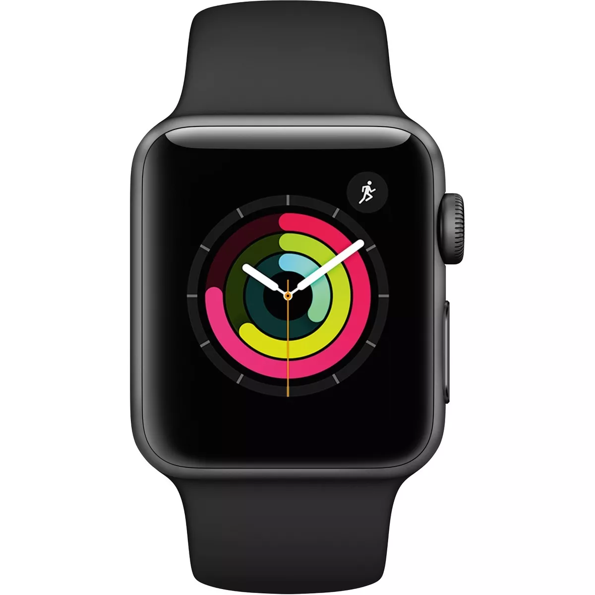 Apple Watch Gen 3 Series 3 38mm Space Gray Aluminum - Black Sport ...