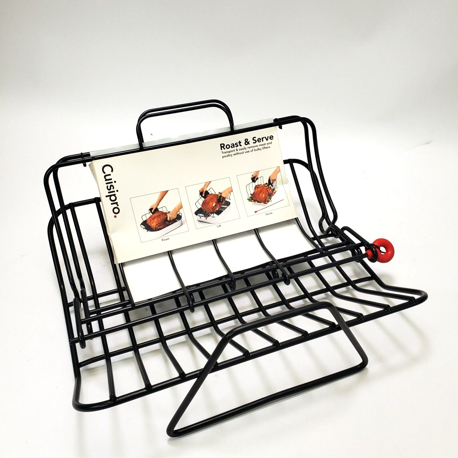 NOS Cuisipro 746788 Roasting Rack Stainless Steel New Roast And Serve 12" x 14"