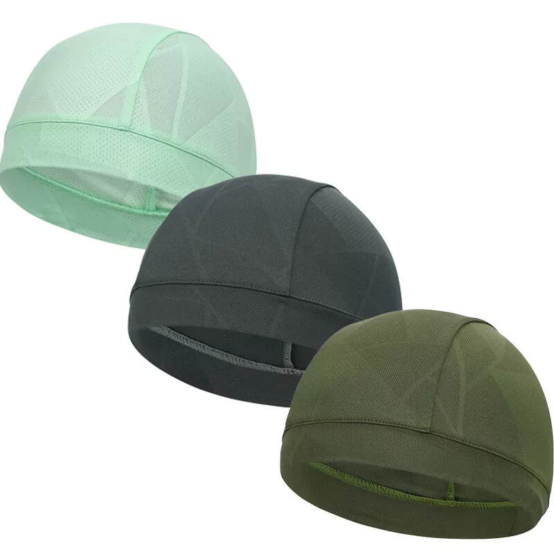 Summer Men Skull Cap Helmet Liner Beanie Caps Sweat Wicking Under Hard Hat US