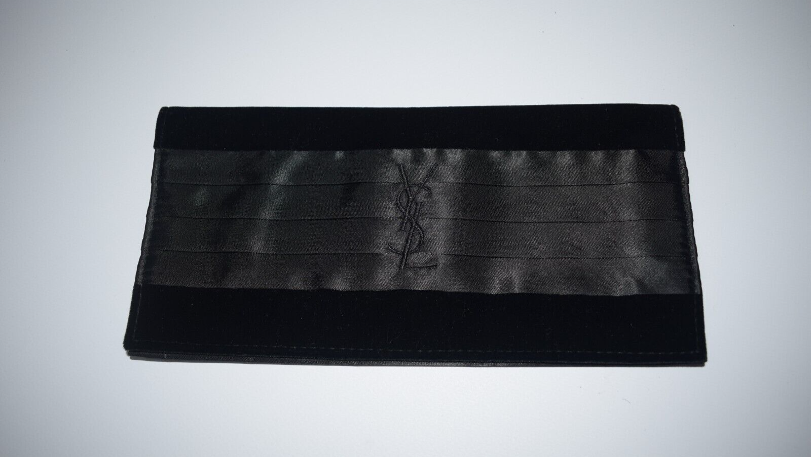 YVES SAINT LAURENT YSL Borsa Profumi Sera Velluto Nero Satinato Frittura Cosmetici