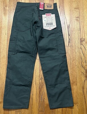 Levis 565 Double Knee Pants Men's 31x30 Dark Olive Green Workwear