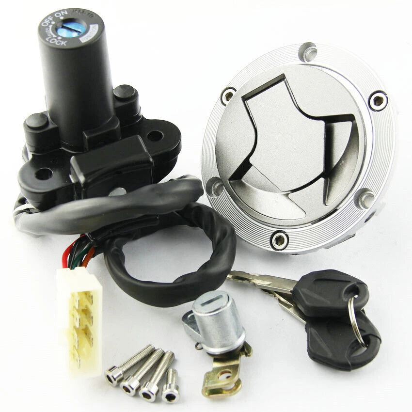 Juego de bloqueo de tapa de gas interruptor de encendido para Kawasaki Ninja 300 EX300A EX300B 2013-2017 Foto 2 de 4