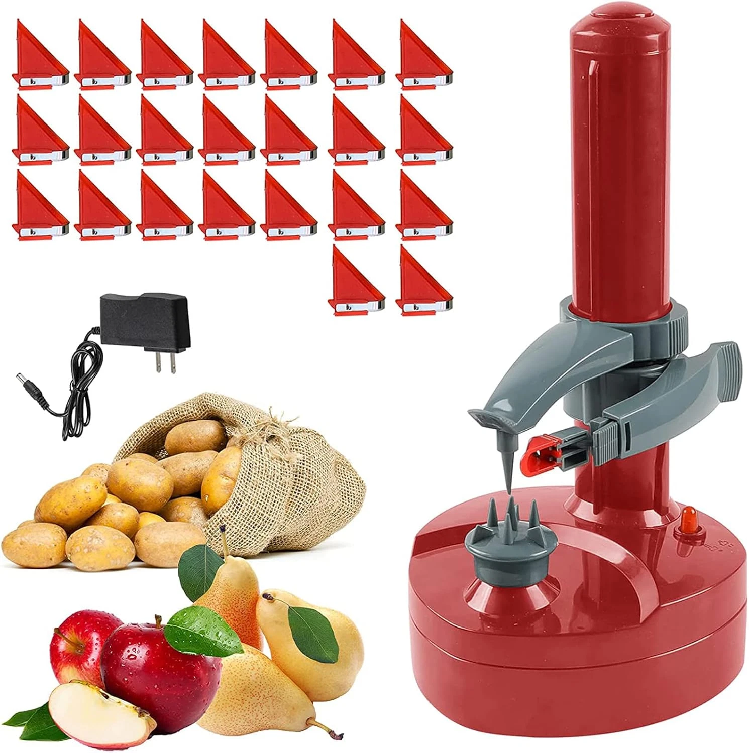 Electric Potato Peeler with 23 Replacement Blades Rotato Express Stainless Steel