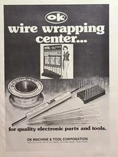 OK Machine & Tool Corp Bronx NY Wire Wrapping Center Parts Vintage Print Ad 1977