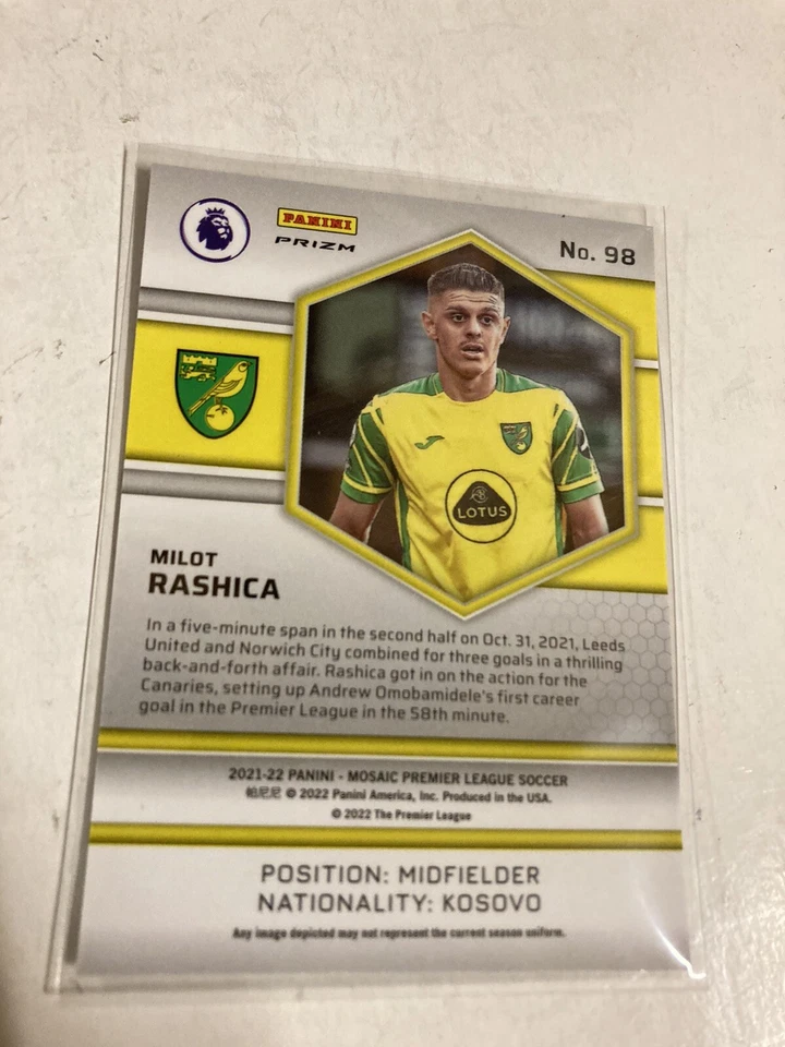 MILOT RASHICA 2021-22 Mosaic Premier League Holo PRIZM #98 - Image 2 of 4