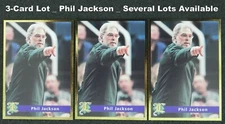 PHIL JACKSON _ 3-Card Lot _ 2001 Gold Foil LEGENDS Cards _ Several Available