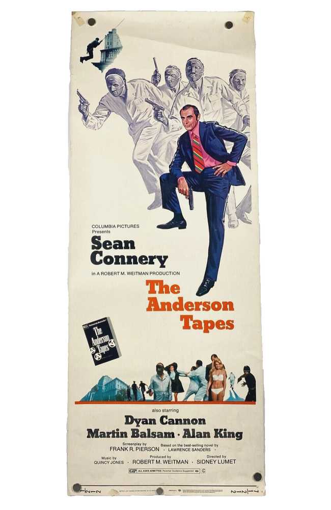 Movie Poster Sean Connery The Anderson Tapes Original 1971 35 3/4