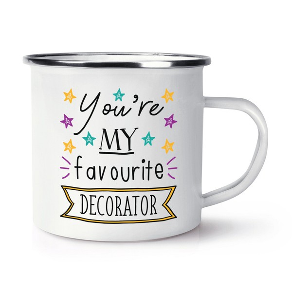 You're Mein Favorit Dekorateur Emaille Becher Tasse Worlds Best Toll Dad Lustig-image