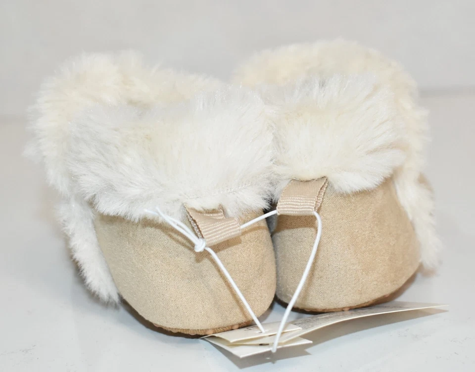 Botas antiguas azul marino talla 12-18 meses piel sintética beige para niña Foto 4 de 4