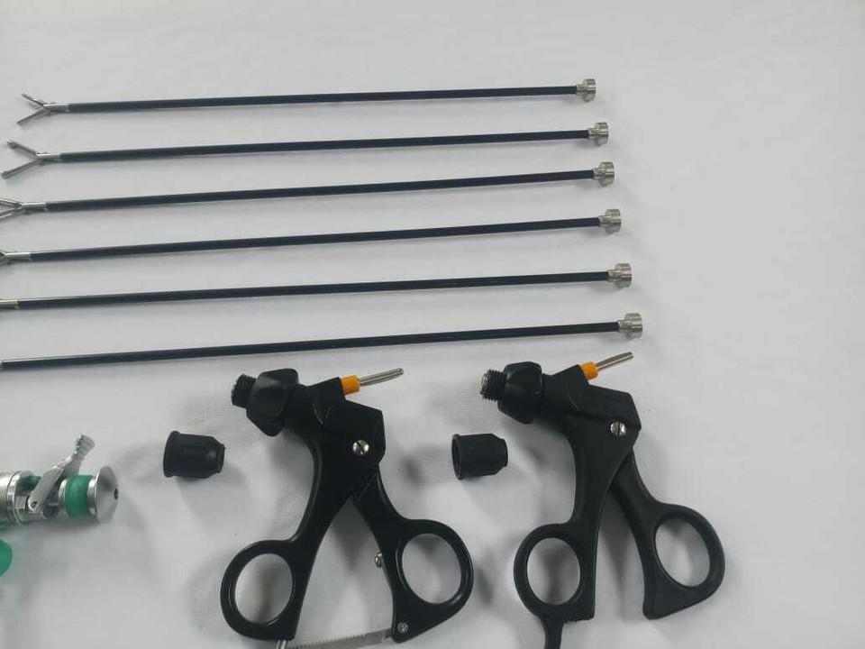 Laparoscopic Trocar Grasper Fenestrated Alligator Inserts With Handle ...