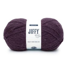  1 Skein Lion Brand Yarn 451-147AM Jiffy Bonus Bundle Yarn, Eggplant