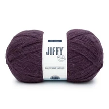 (1 Skein) Lion Brand Yarn 451-147AM Jiffy Bonus Bundle Yarn, Eggplant