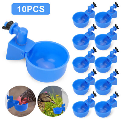 10PCS Chicken Automatic Watering Cups Drinker Waterer for Duck Quail Hen Poultry