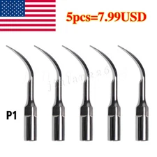 5X Puntas de escalador ultrasónico dental P1 Fit EMS Cavitron pieza de mano USA