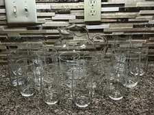 PRINCESS HOUSE HERITAGE - Pitcher, (8) 6" Footed Iced Teas & (8) 5” Tumblers