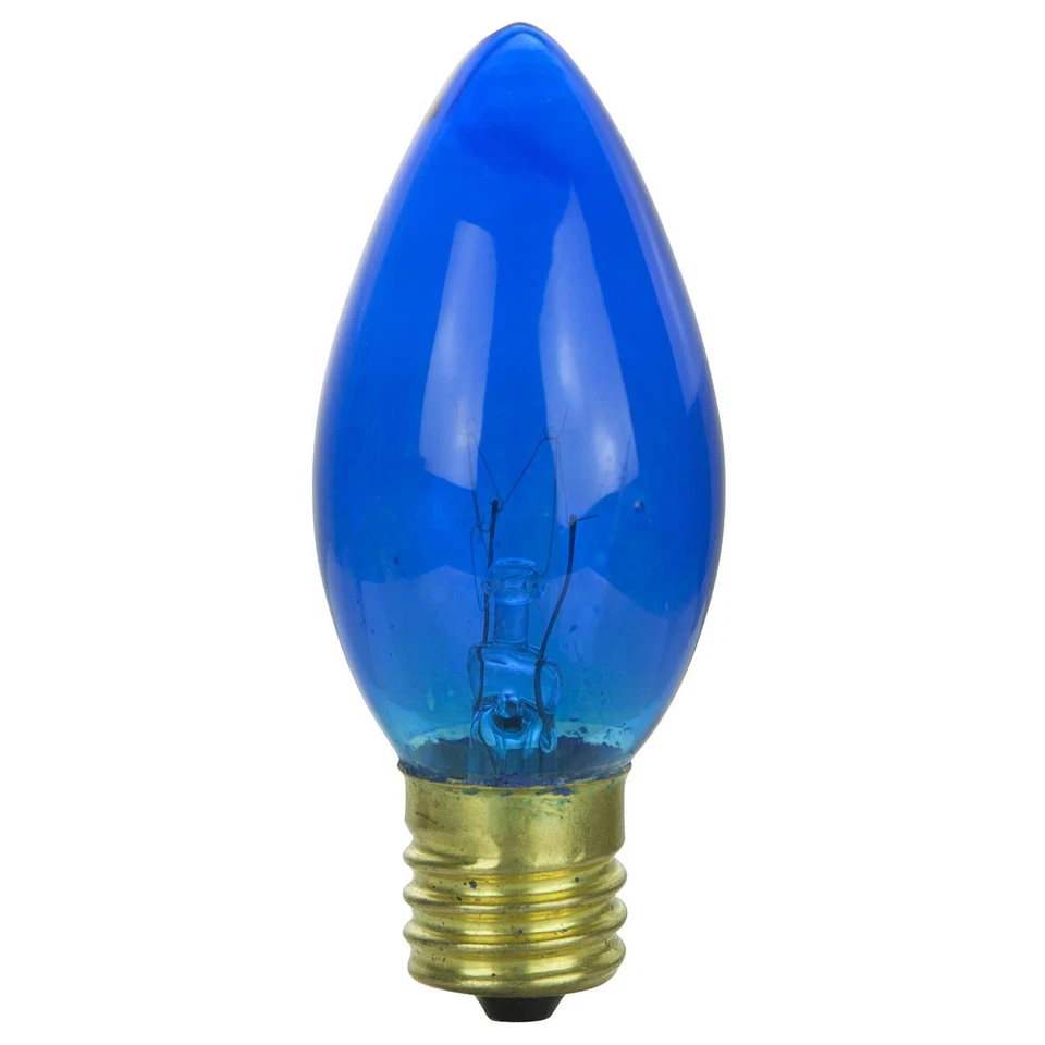 25Pack C9 Blue Christmas Light Bulb, Night Light Colored String, 7W, E17, 120V - Image 2 of 3