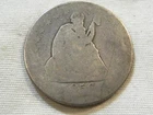 1856 O seated liberty silver quarter dollar US coin