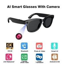 Smart glasses camera with bluetooth and translation and video control