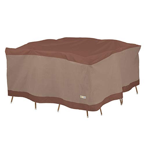 DUCK COVERS ULTIMATE WATERPROOF 76 SQUARE TABLE CHAIRS COVER UTS07676 - MOCHA