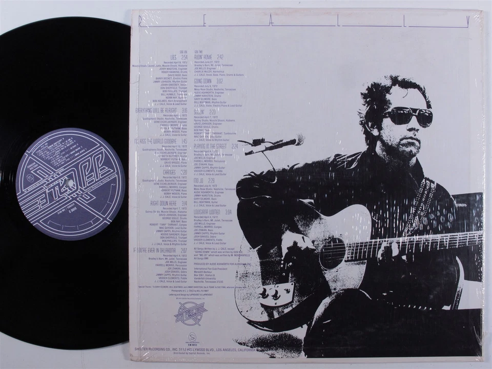 J.J. CALE Really SHELTER LP VG+ embossed cover SHRINK a - Image 2 of 2