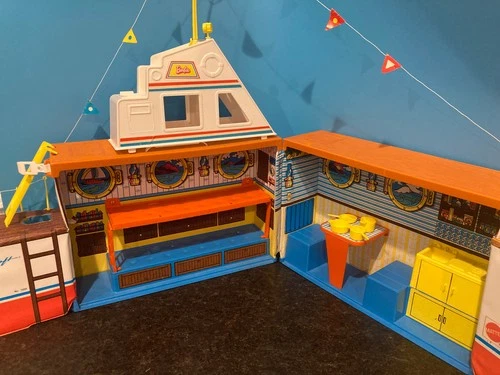 Vtg 1974 Barbie Dream Boat Mattel 7232 Chris Craft Cruise Ship fold n go playset
