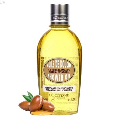 L'Occitane Almond Cleansing Softening Shower Oil 8.4 oz Nourishing Body Wash New