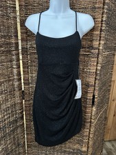Little Black Dress Sz M Sparkly Layered City Studio Brand NWT Beautiful