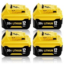 4Packs 12000mAh DCB206 DCB207 Replacement for Dewalt 20v Battery Lithium Co...