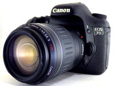 Canon EOS 7D 18.0MP Digital SLR Camera Black Body EF 55-200mm II Lens USM Japan