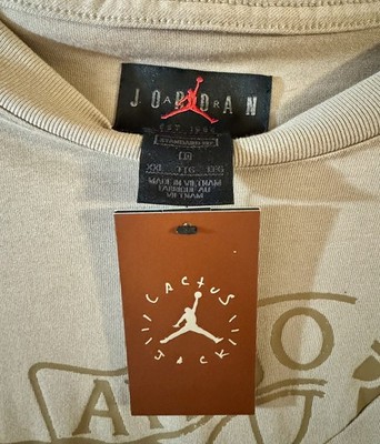 Cactus Jack by Travis Scott x Jordan T-Shirt 'Khaki/Desert' CW3167-247 Men s XXL