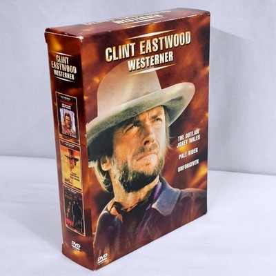 Clint Eastwood Westerner DVD Box Set 3-Movie Unforgiven Pale Rider Josey Wales
