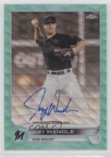 2022 Topps Chrome Veteran Aqua Wave Refractor /199 Joey Wendle #CVA-JWE Auto 1v1