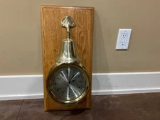 Bey Berk International Ships Wall Clock With Bell- 21”x10” Runs well