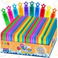 200 Pcs Mini Bubble Wands in 10 Colors, Bulk Party Favors for Kids, Themed Bi...