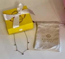 KENDRA SCOTT Phoebe Strand Necklace in Silver NEW