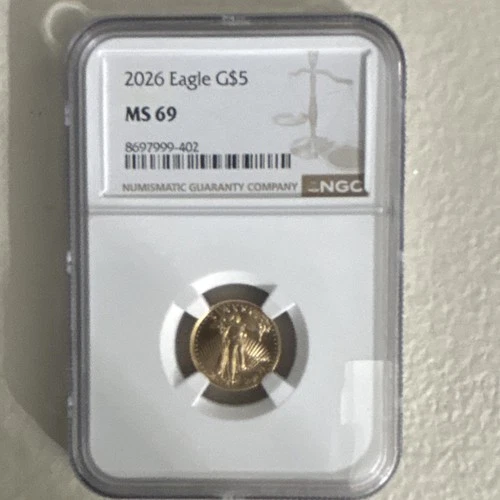 United States Mint American Eagle $5 Gold Coin 2026 NGC MS 69