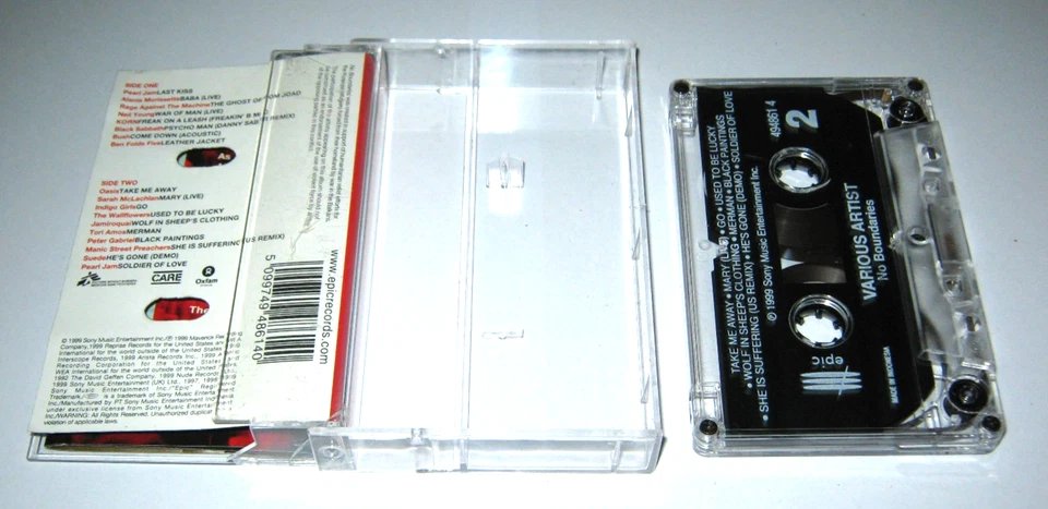 No Boundaries - A Benefit For The Kosovar Refugees - Cassette Tape - VGC - Image 3 of 3